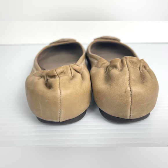 Tory Burch women leather Reva ballet flats nude color size 6 - Picture 4 of 13